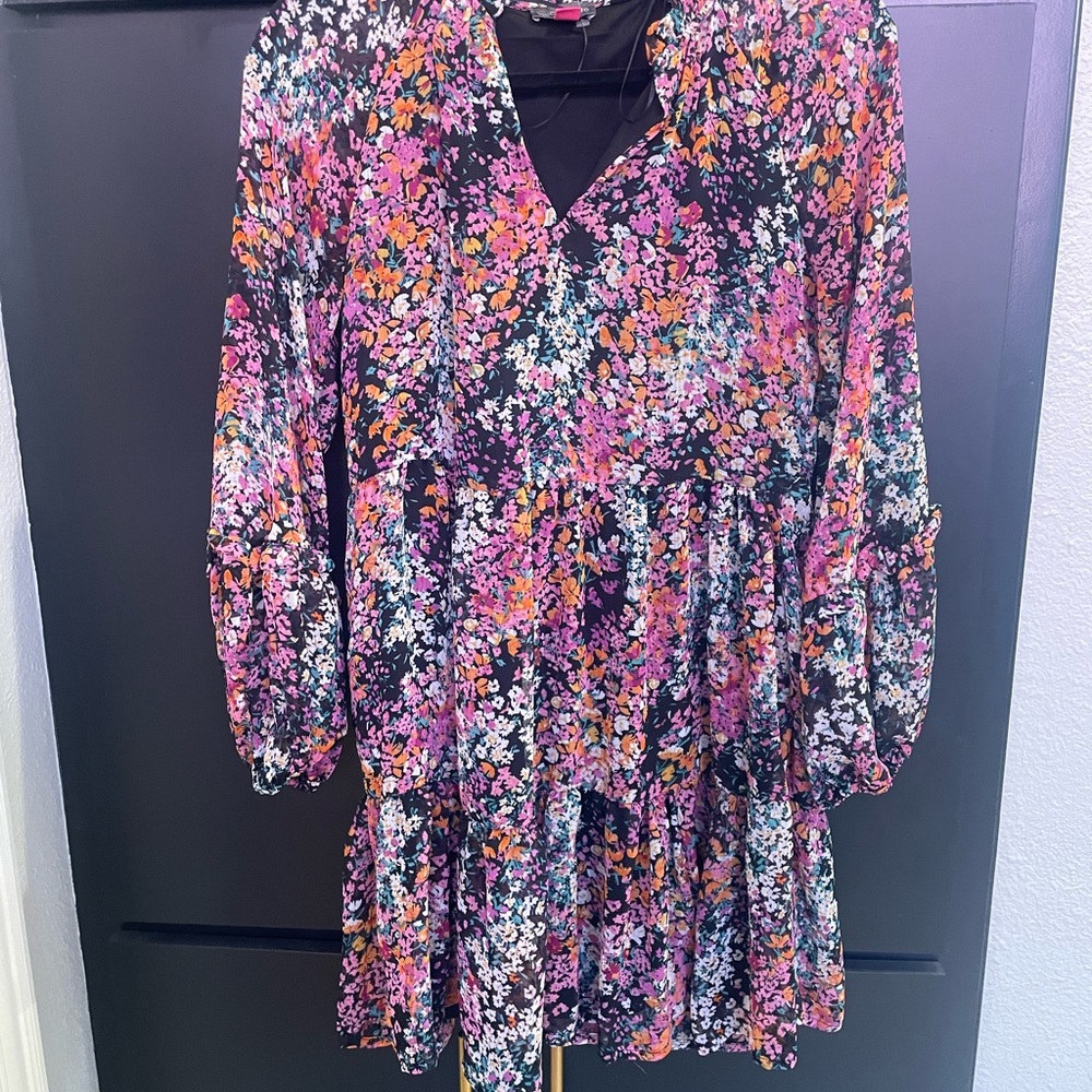 Vince Camuto three tier floral dress